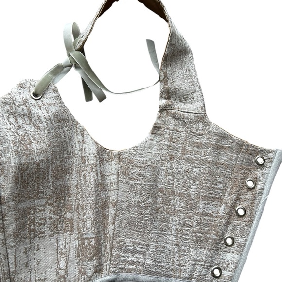 Metallic shiny Crop Top Corset - Picture 2 of 2